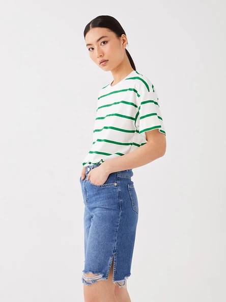 LCW Jeans İndigo Şort - Resim 3