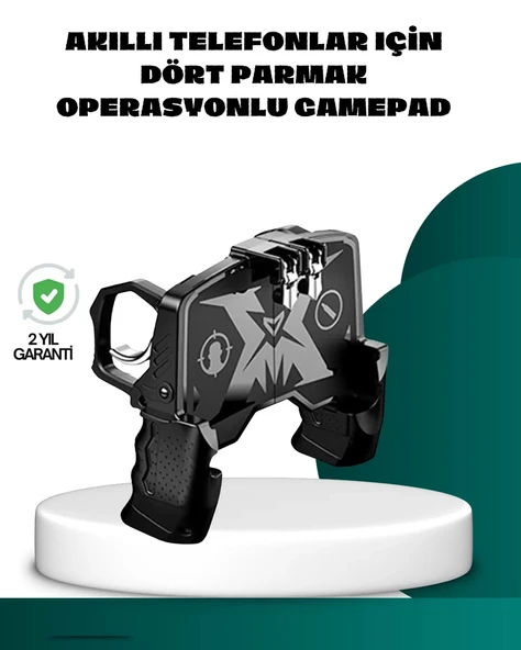 Nevamel® Mobil FPS Oyunlar İçin Dört Parmak Uyumlu Gamepad ürün görseli 1