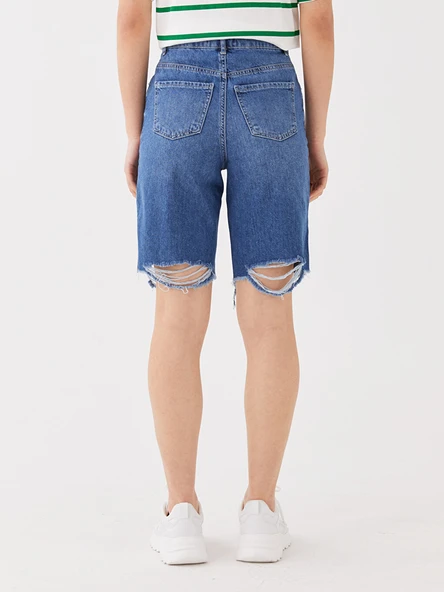 LCW Jeans İndigo Şort - Resim 6
