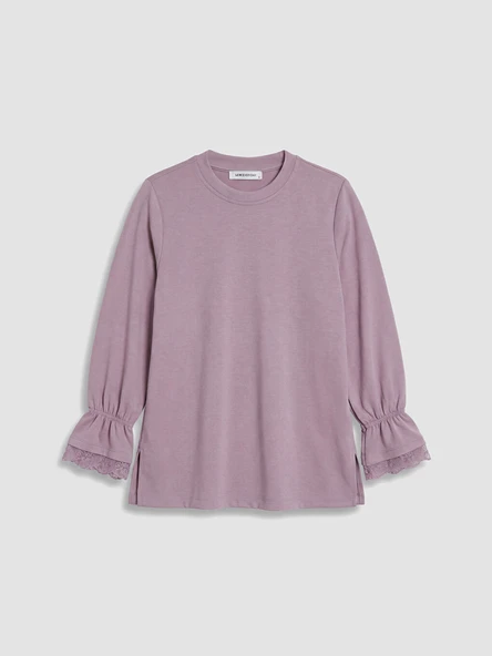 LCW EVERYDAY Lila Soft Touch Kadın Sweatshirt Tunik ürün görseli 1