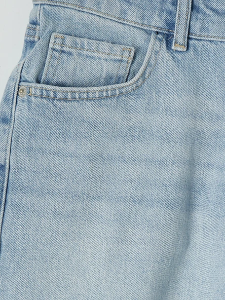LCW Jeans İndigo Regular Fit Kadın Jean Şort - Resim 5