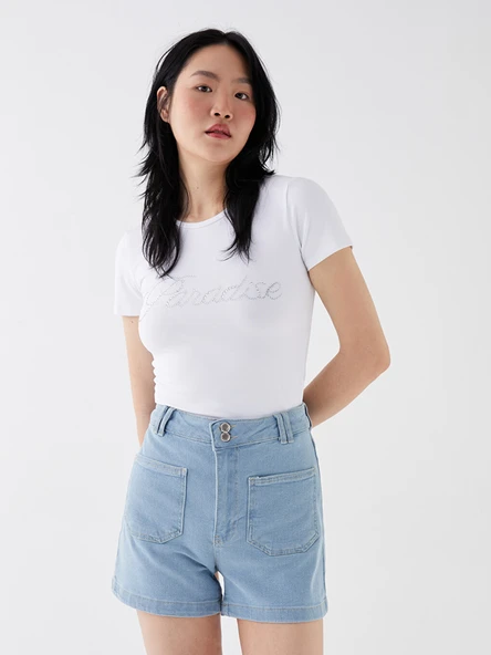 LCW Jeans İndigo Şort - Resim 2