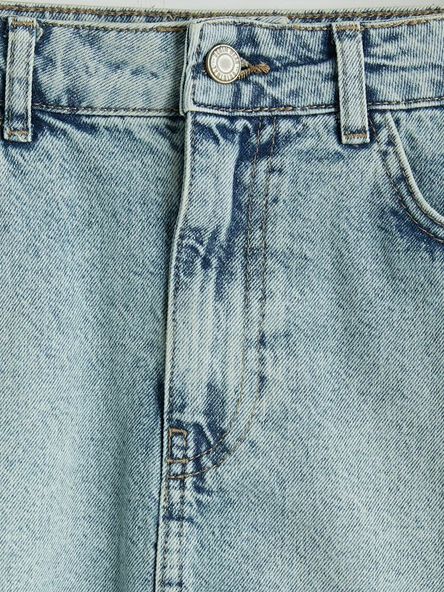 LCW Vision İndigo Regular Fit Mini Jean Etek - Resim 6