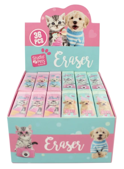 Dolphin Studıo Pets Silgi Pt-9627 Renkli 36/432 (36 Lı Paket) ürün görseli 1