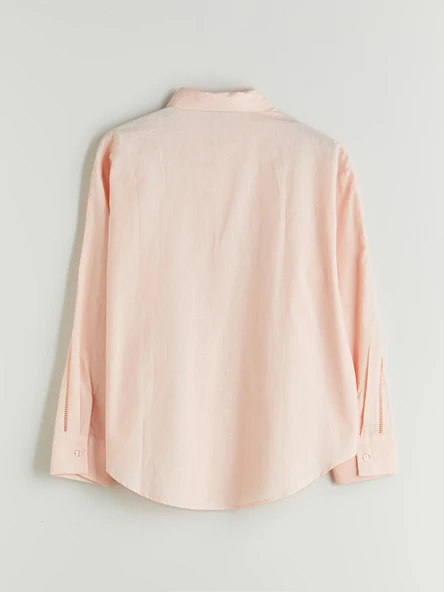 LCW Vision Pembe Oversize Kadın Gömlek - Resim 6