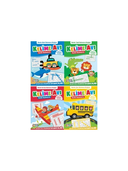 Karatay Yayınları 4E Kelime Avı- Bulmacalar (4 Lü Set) ürün görseli 1