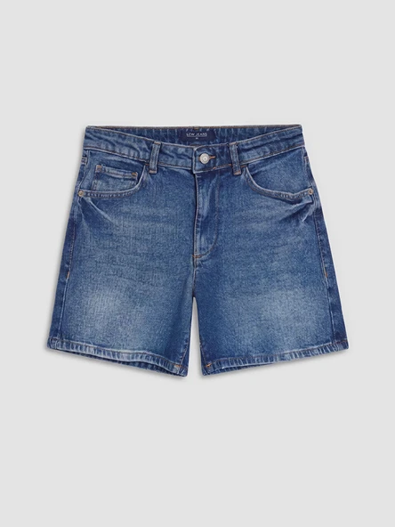 LCW Jeans İndigo Regular Fit Kadın Jean Şort - Resim 6