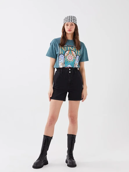 LCW Jeans Siyah Şort - Resim 2