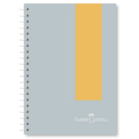 Faber-Castell Defter Spiralli Plastik Kapak Pastel 100 Yaprak Kareli (3 Lü Paket) 5075000516000 ürün görseli 1