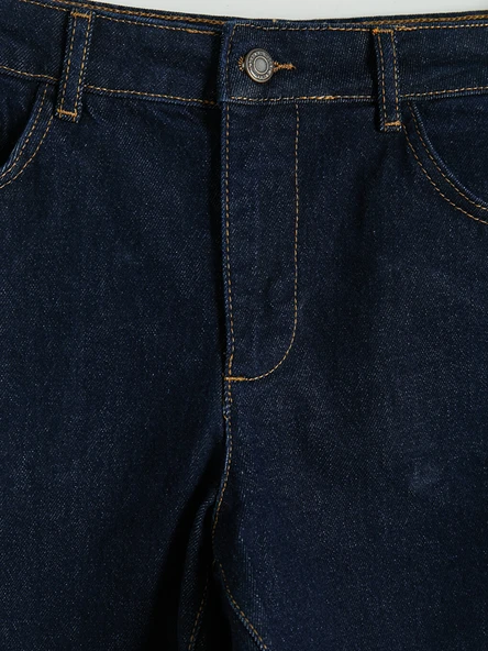 LCW Jeans İndigo Regular Fit Kadın Jean Şort - Resim 7