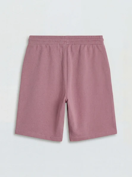 LCWAIKIKI Basic Pembe Beli Lastikli Kadın Şort - Resim 6