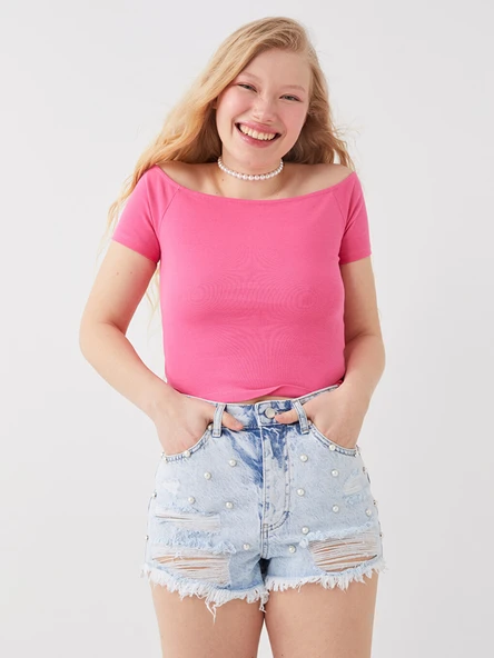 LCW Jeans İndigo Şort - Resim 2