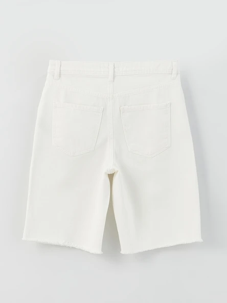 LCW Jeans Ekru Şort - Resim 2