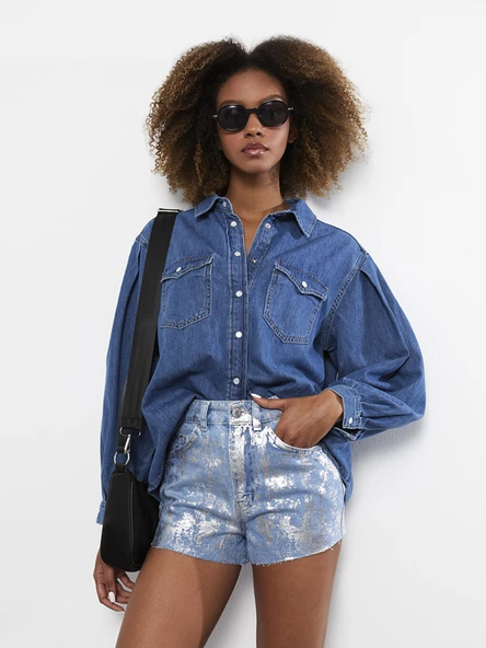 LCW Jeans İndigo Şort - Resim 2