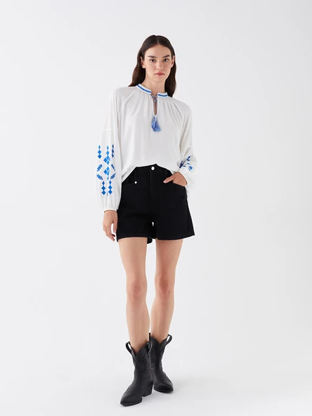LCW Jeans Siyah Şort - Resim 2