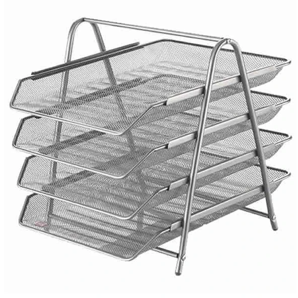Bafix Evrak Rafı Metal Perforeli 4 Katlı Gri Mer9206G ürün görseli 1