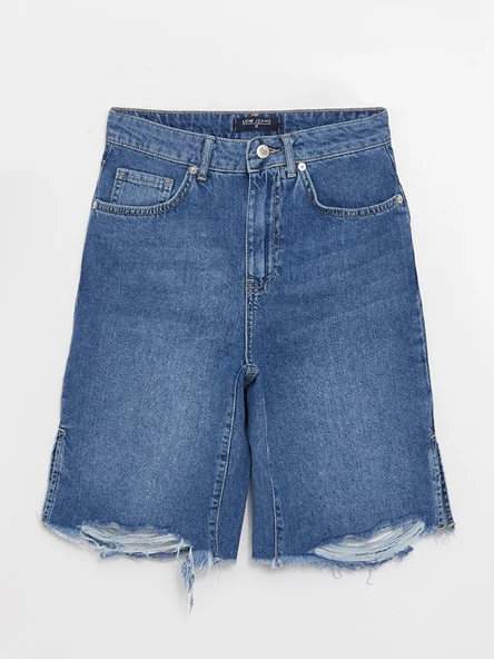 LCW Jeans İndigo Şort - Resim 7