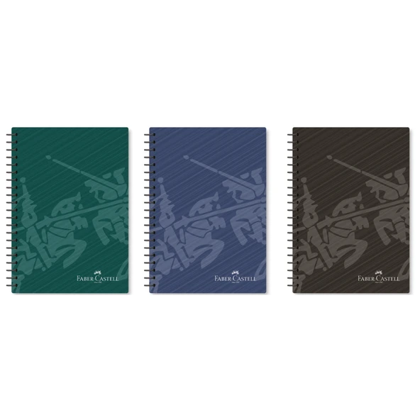 Faber-Castell Defter Spiralli Plastik Kapak Klasik 80 Yaprak Çizgili (3 Lü Paket) 5075000497000 ürün görseli 1