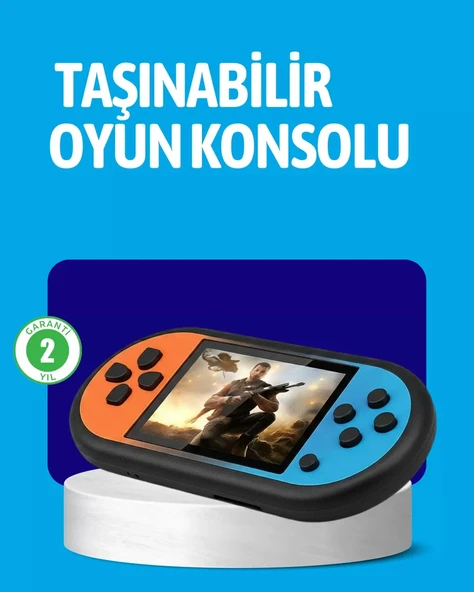 Nevamel® Retro 520 Oyunlu Taşınabilir Konsol HD Ekran USB Şarjlı ürün görseli 1