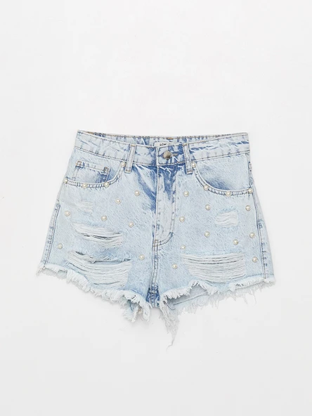 LCW Jeans İndigo Şort - Resim 7