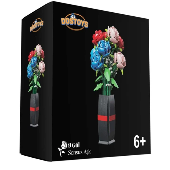 Oceanfour Blok Oyuncak Gül Buketi 9 Lu Çiçek Lego 06289-101-3 ürün görseli 1