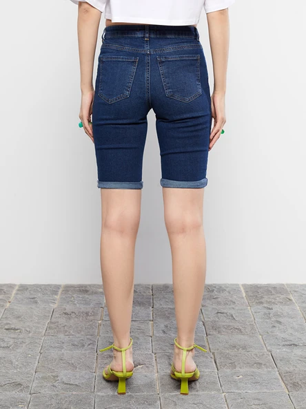 LCW Jeans İndigo Şort - Resim 4