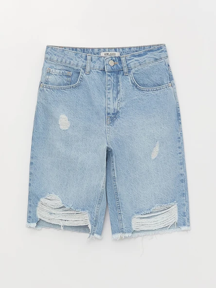 LCW Jeans İndigo Şort - Resim 7