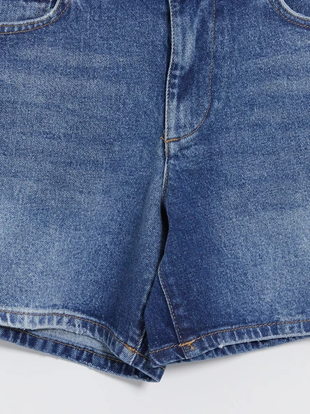 LCW Jeans İndigo Regular Fit Kadın Jean Şort - Resim 8