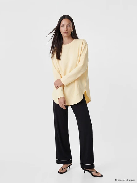 LCW EVERYDAY Bej Sweatshirt - Resim 2