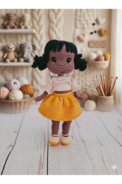 Amigurumi Örgü Bebek Alini Doll, Amigurimi ürün görseli 1