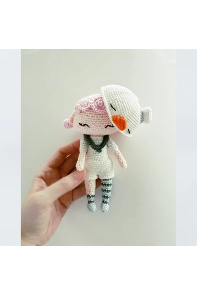 Amigurumi Oyuncak Kız Bebek, El Örgüsü, Amigurimi ürün görseli 1