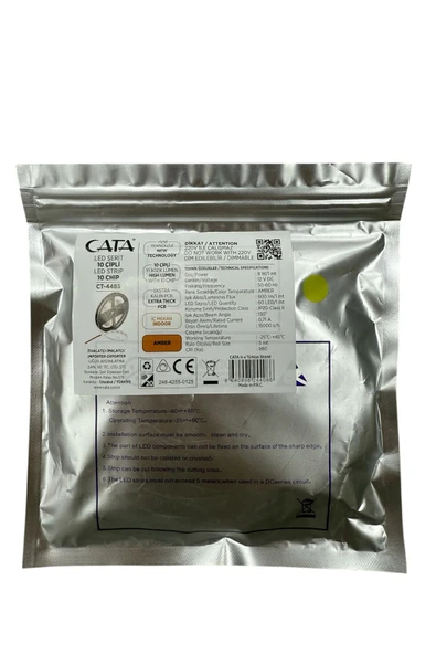 Cata ŞERİT LED İÇ MEKAN 10 ÇİPLİ AMBER CT-4485 ürün görseli 1