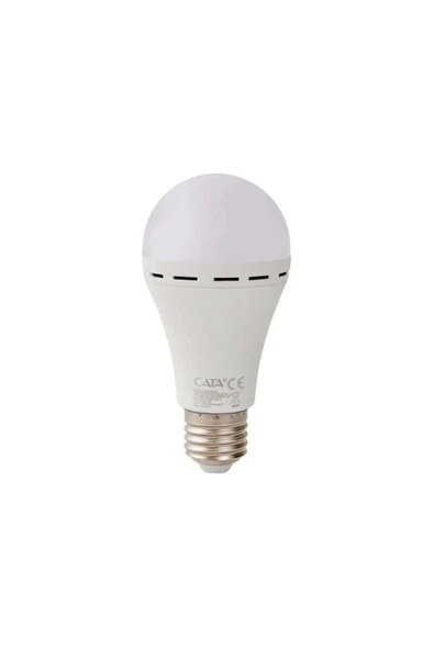 Cata 9W ŞARJLI LED AMPÜL E27 BEYAZ - Resim 3