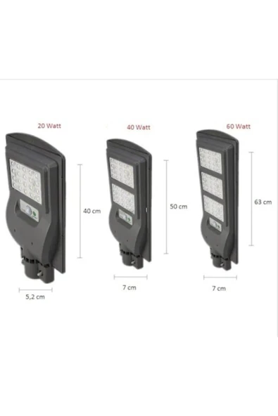 Cata Ct-4691 Solar Güneş Enerjili Bahçe Sokak Aydınlatma Lambası 40w ürün görseli 1