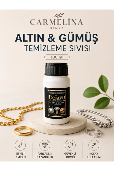 Ev Tüketim Malzemesi 100ml Altın ve Gümüş Parlatma ve temizleme Sıvısı DEJAVU ürün görseli 1