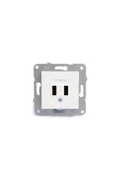 VİKO 90967Z01 Usb Şarj Prizi 5 Volt 2 Amper Beyaz (Çerçeve Hariç) ürün görseli 1