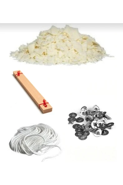 Mum Yapım Başlangıç Seti, Soya Wax- Fitil-çıt Çıt ürün görseli 1