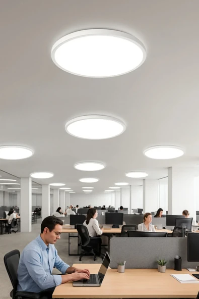 ENFE Modern Tavana Sıfır Panel Led Avize 24watt 6500k Buz Beyazı Işık Uzun Ömürlü 1.sınıf Led 30x30cm ürün görseli 1
