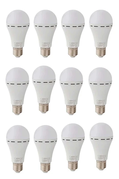 Cata CT-4229 Şarjlı Led Ampul 9 W Beyaz 12 ADET ürün görseli 1