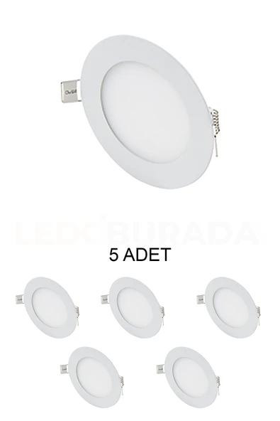 Cata Ct-5144 Slim Led Panel 3W Beyaz 5li Paket ürün görseli 1