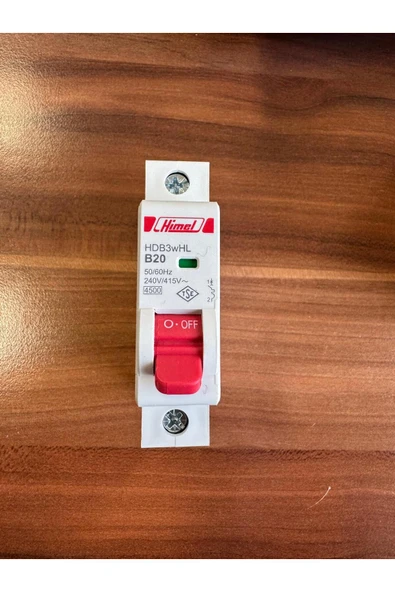 ENFE HİMEL 1x20A B 4,5kA Otomatik Sigorta Devre Kesici (10'lu) ürün görseli 1