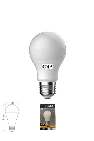 Cata EKONOMİK 10'LU PAKET CATA 12W LED AMPÜL BEYAZ IŞIK 6500K ürün görseli 1