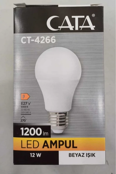 Cata CT 4266 12W LED AMPUL BEYAZ IŞIK (10 ADET) ürün görseli 1