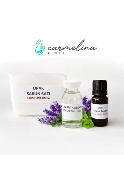 500gr Opak Sabun Bazı- Lavanta Esansı Ve Mor Sabun Boyası ( Sabun Yapım Seti) ürün görseli 1