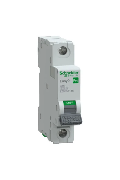 SCHNEIDER Otomatik Sigorta, Easy9 Pro, 6kA, C-Eğrisi, 1-Kutup, 16A ürün görseli 1
