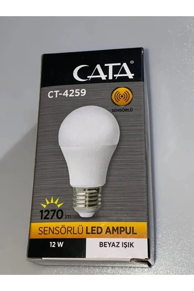 Cata CT4259 Sensörlü Led Ampul 12w Beyaz Işık 6400 Kelvin 1270 Lümen ürün görseli 1