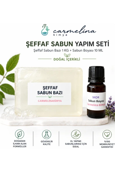 Şeffaf Sabun Bazı Ve Mor Sabun Boyası ürün görseli 1