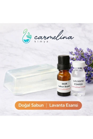 Sabun Yapım Seti-7 (şeffaf Sabun Bazı- Mor Boya Ve Lavanta Esansı) ürün görseli 1