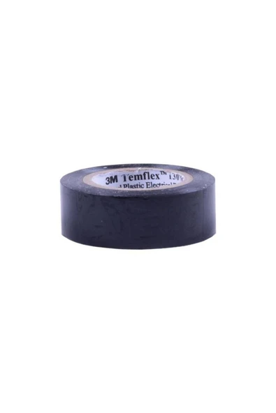 3M 7100147732 İzole Bant Temflex1300E 18 mm x 9.15 m Siyah (10'lu) ürün görseli 1
