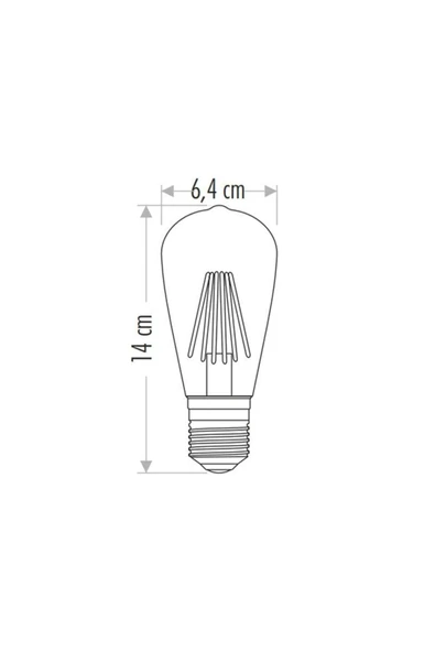 Cata Rustik Led Ampul E27 Amber 6w - Resim 2